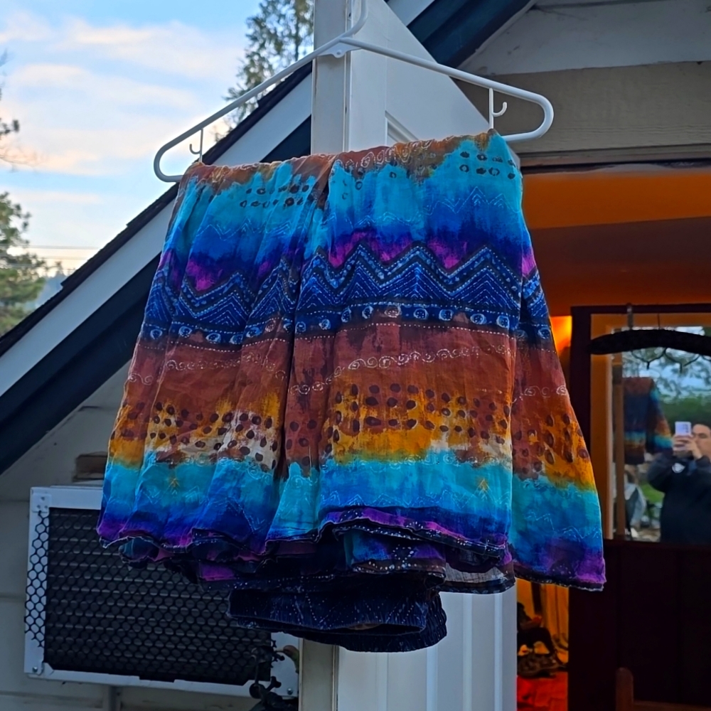 Tie dye skirt knee high